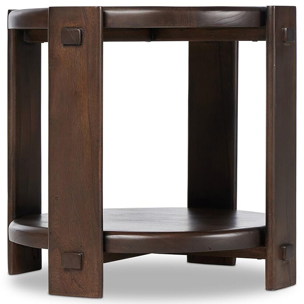 Four Hands Aidan End Table in Matte Brown Neem, , large