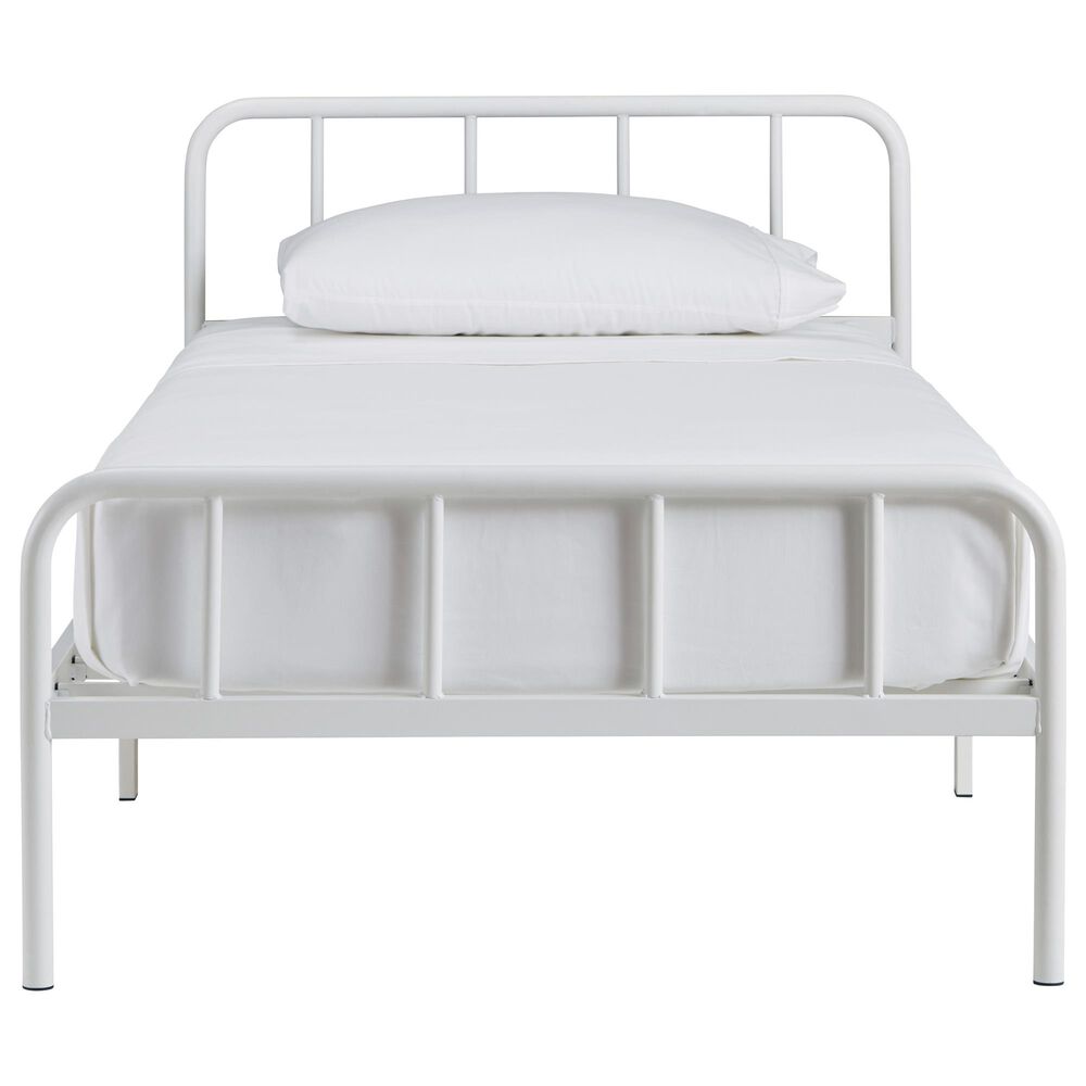 Signature Design by Ashley Trentlore Twin Platform Bed in White, , large
