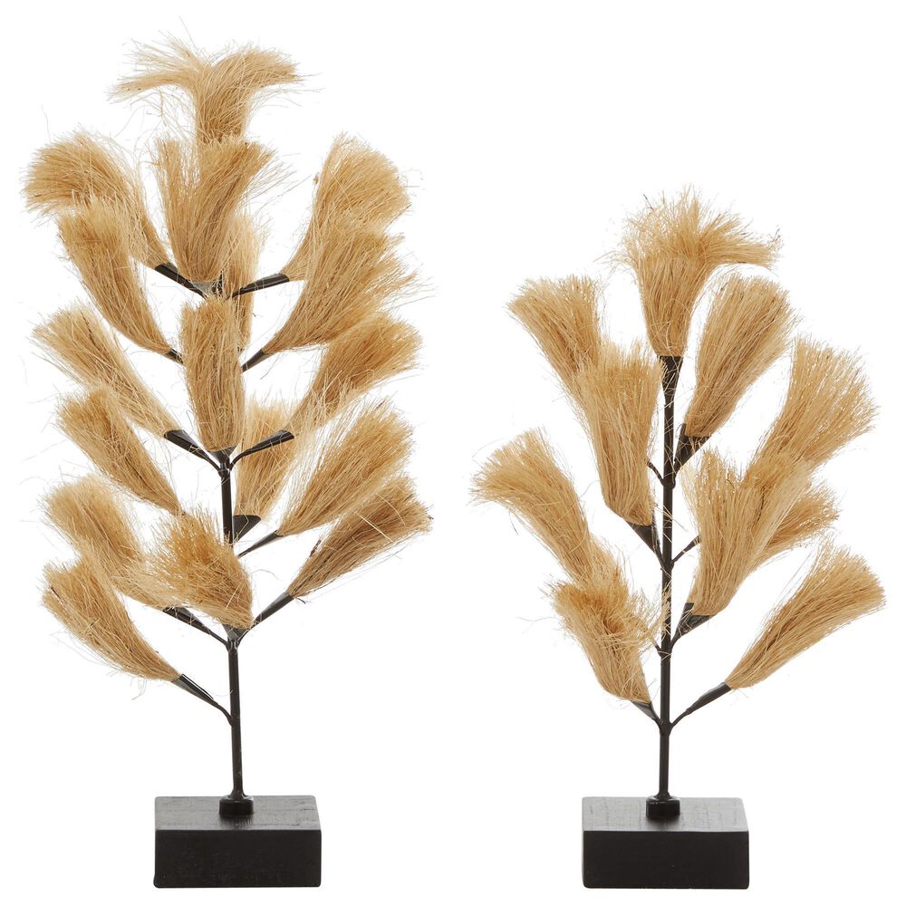 Maple and Jade Coastal Wood Sculptures in Black and Brown &#40;Set of 2&#41;, , large