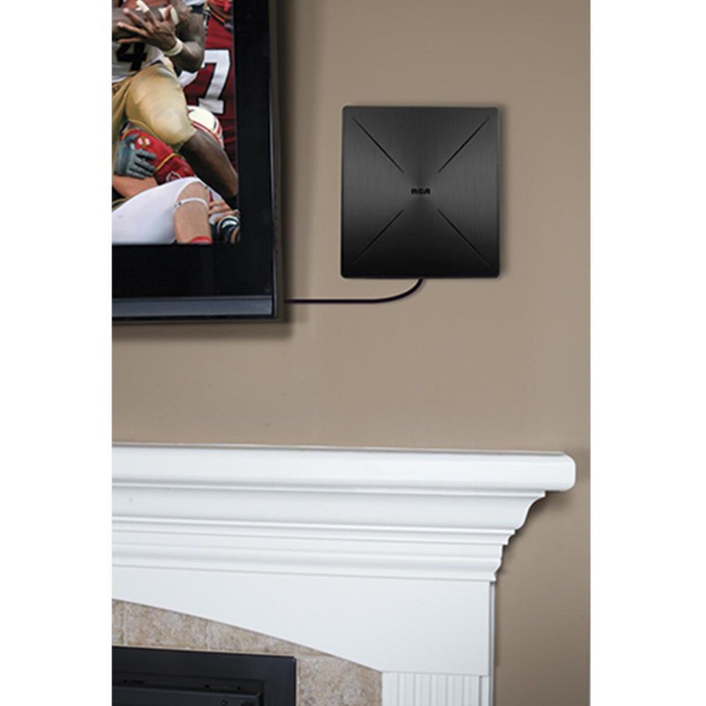 RCA SLIVR Amplified Indoor Flat HDTV Antenna Multi Directional, , large