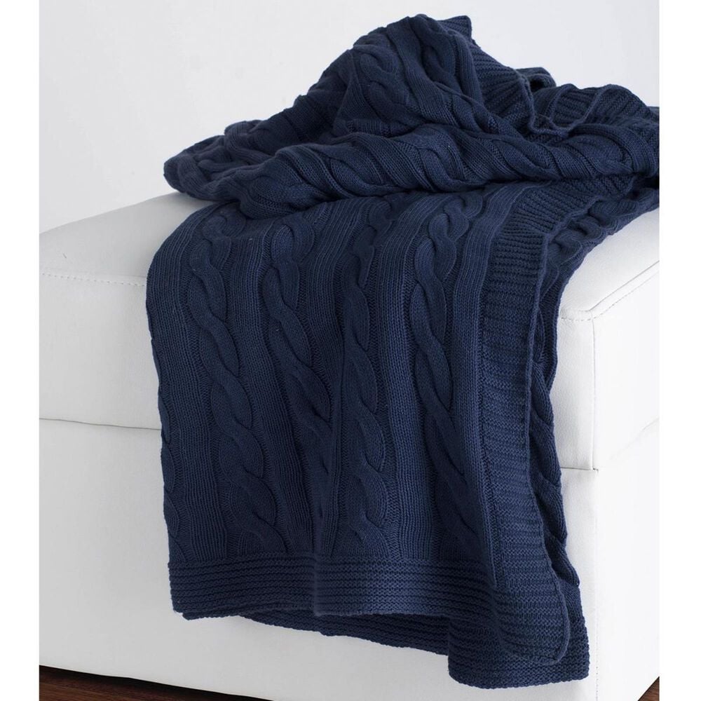 Rizzy Home 50" x 60" Throw in Navy Blue, , large