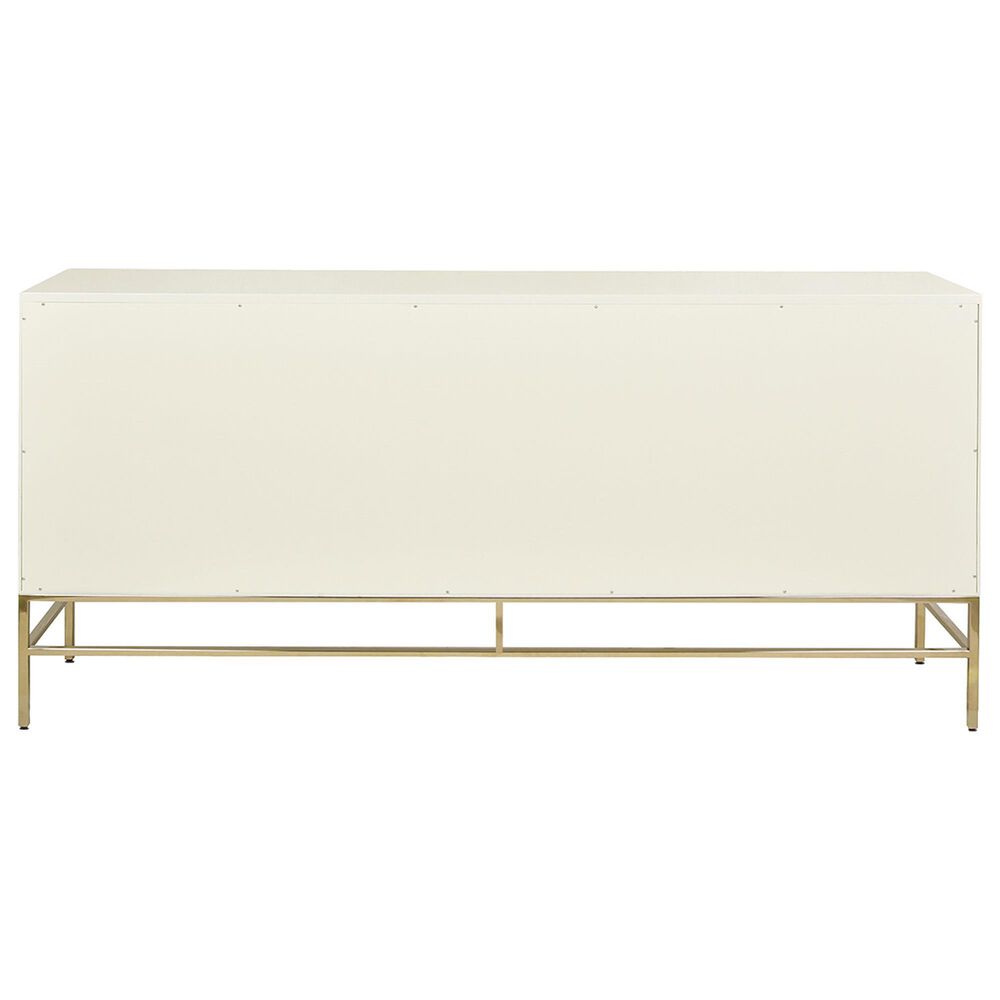 Jennifer Taylor Home Gemini Sideboard in White Lacquer and Gold, , large