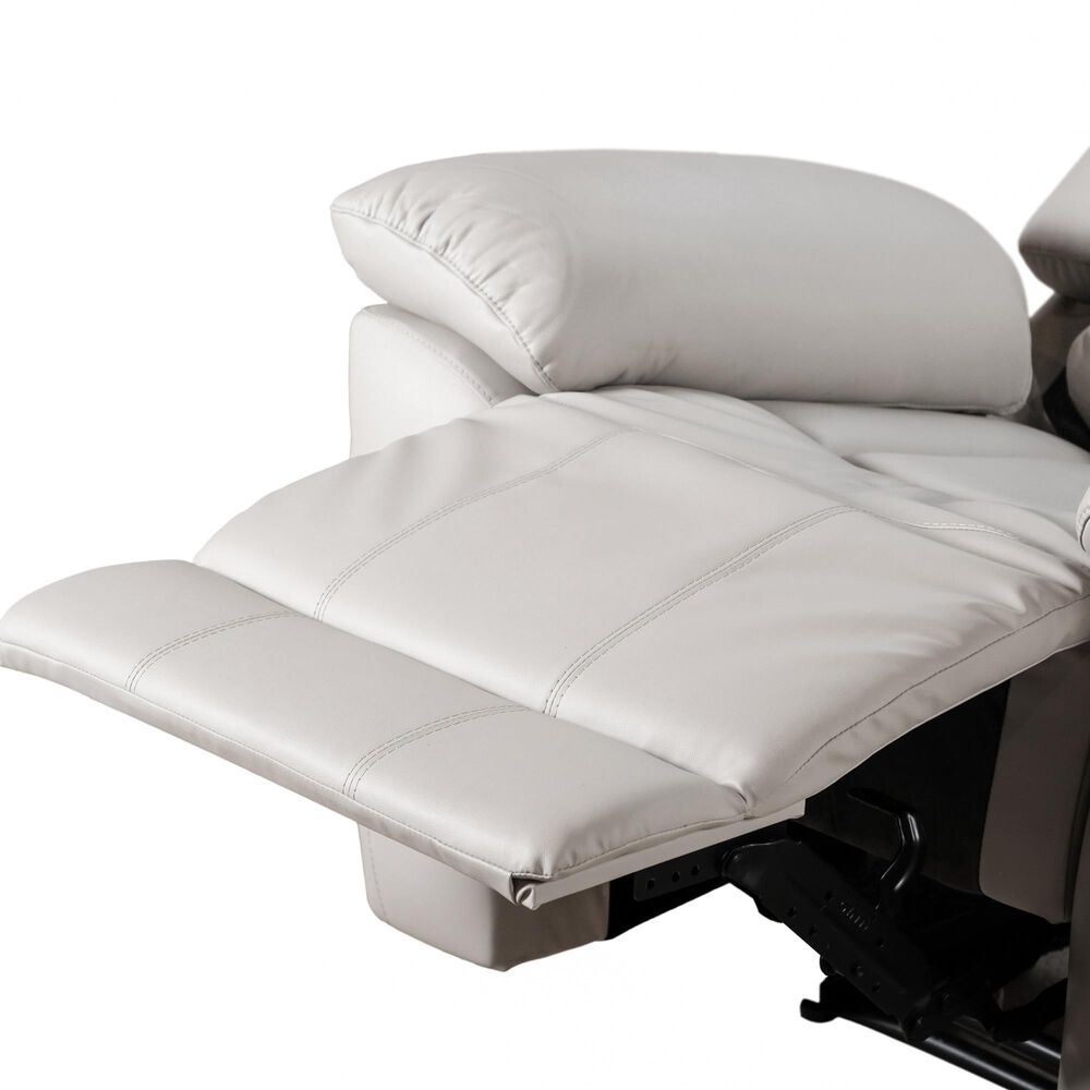 Furniture of America Glarus Manual Recliner Sofa and Loveseat Set in Off-White, , large