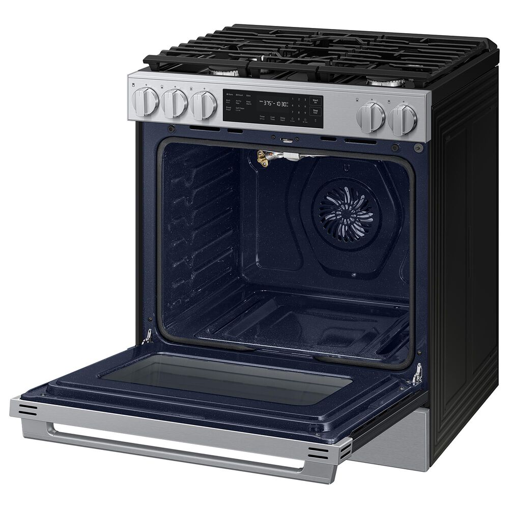 Samsung Bespoke 6.0 Cu. Ft. Smart Slide-In Gas Range with No-Preheat Air Fry Max in Stainless Steel, , large