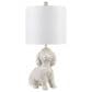Slatehouse 23.75" Poodle Table Lamp in White, , large
