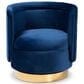 Baxton Studio Saffi Swivel Accent Chair in Royal Blue, , large