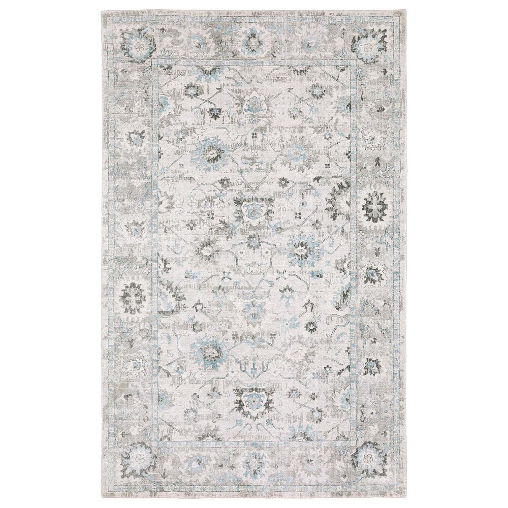 Oriental Weavers Windham WIN04 Ivory and Blue 9" x 12" Area Rug, , large