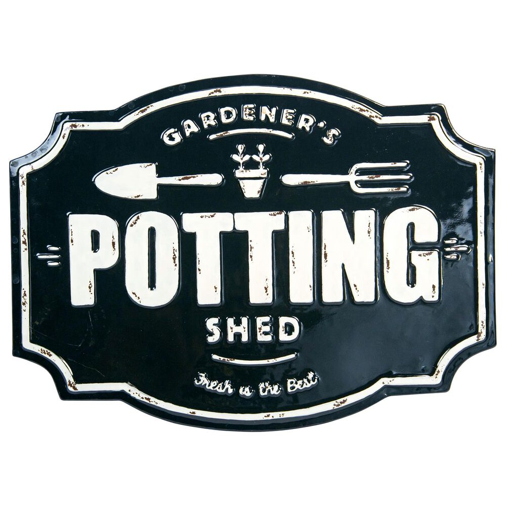 VIP Home and Garden American Mercantile "Potting Shed" Sign, , large