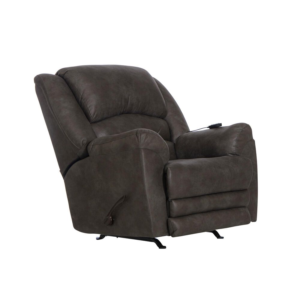 Catnapper Hayden Rocker Recliner with Heat and Massage in Steel