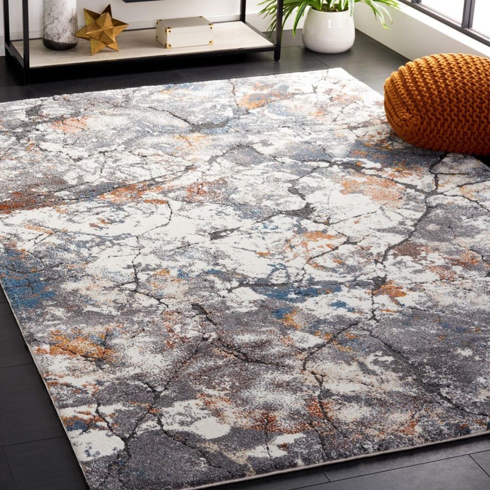 Safavieh Cyrus Shag CYR142F 3&#39; x 5&#39; Grey and Ivory Area Rug, , large