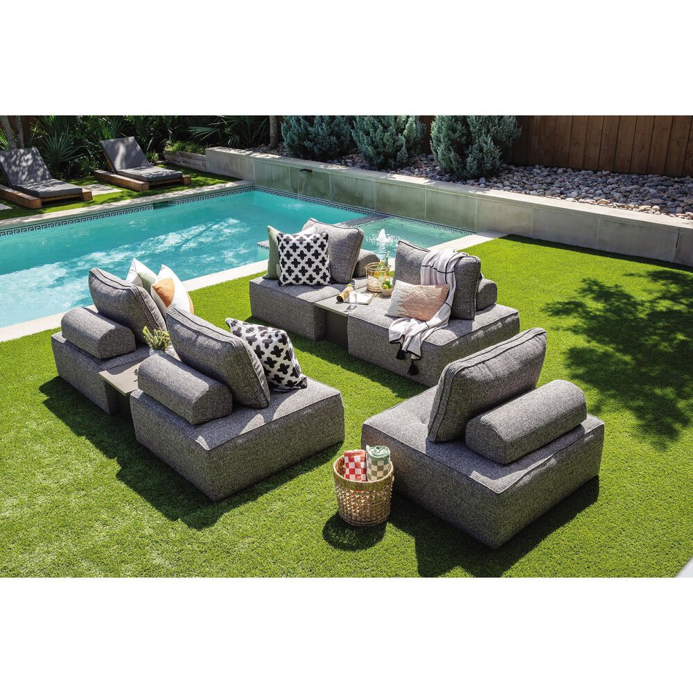 Ashley Bree Zee Patio Lounge Chair in Brown, , large