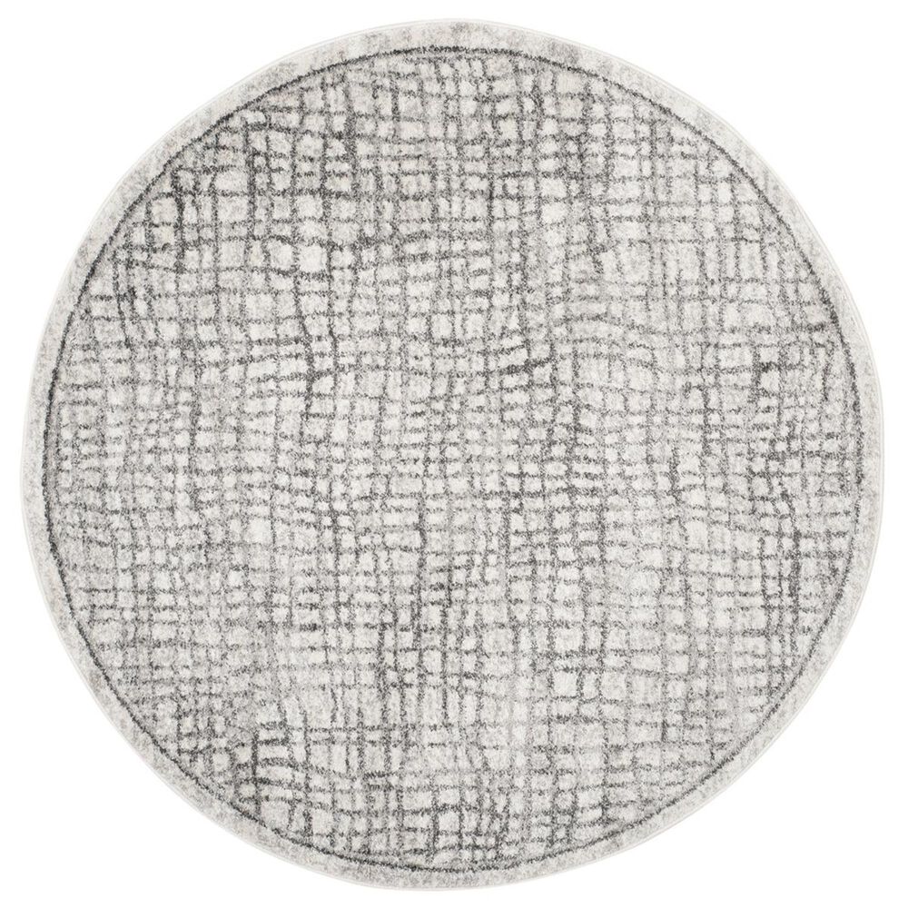 Safavieh Adirondack ADR103B-6R 6&#39; x 6&#39;  Silver/Ivory Round Rug, , large
