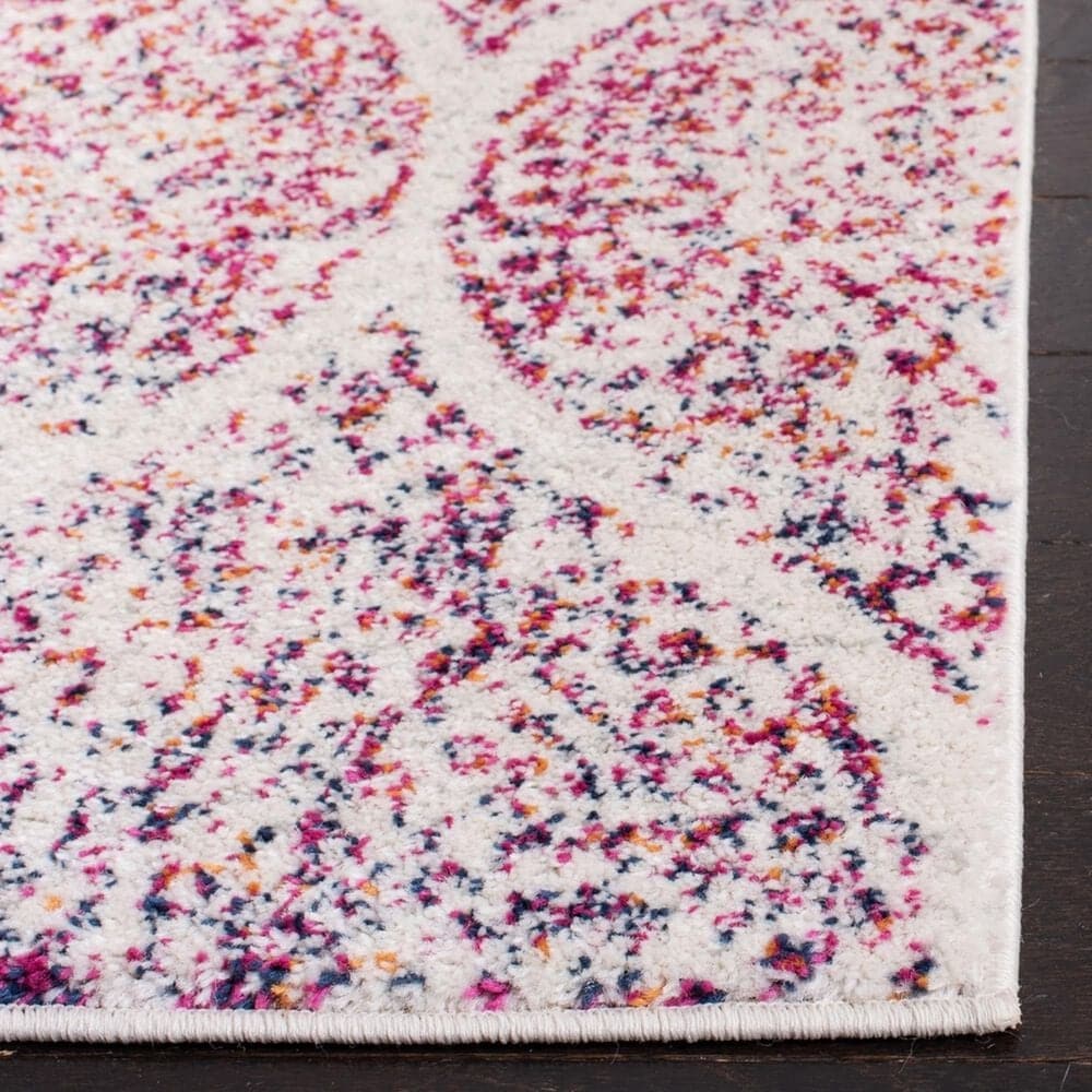 Safavieh Madison MAD604R 3&#39; x 5&#39; Cream and Fuchsia Area Rug, , large