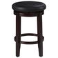 Linden Boulevard Maya Swivel Counter Stool with Black Cushion in Brown, , large