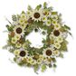 The Gerson Company 24" Sunflower Wreath in Green, , large