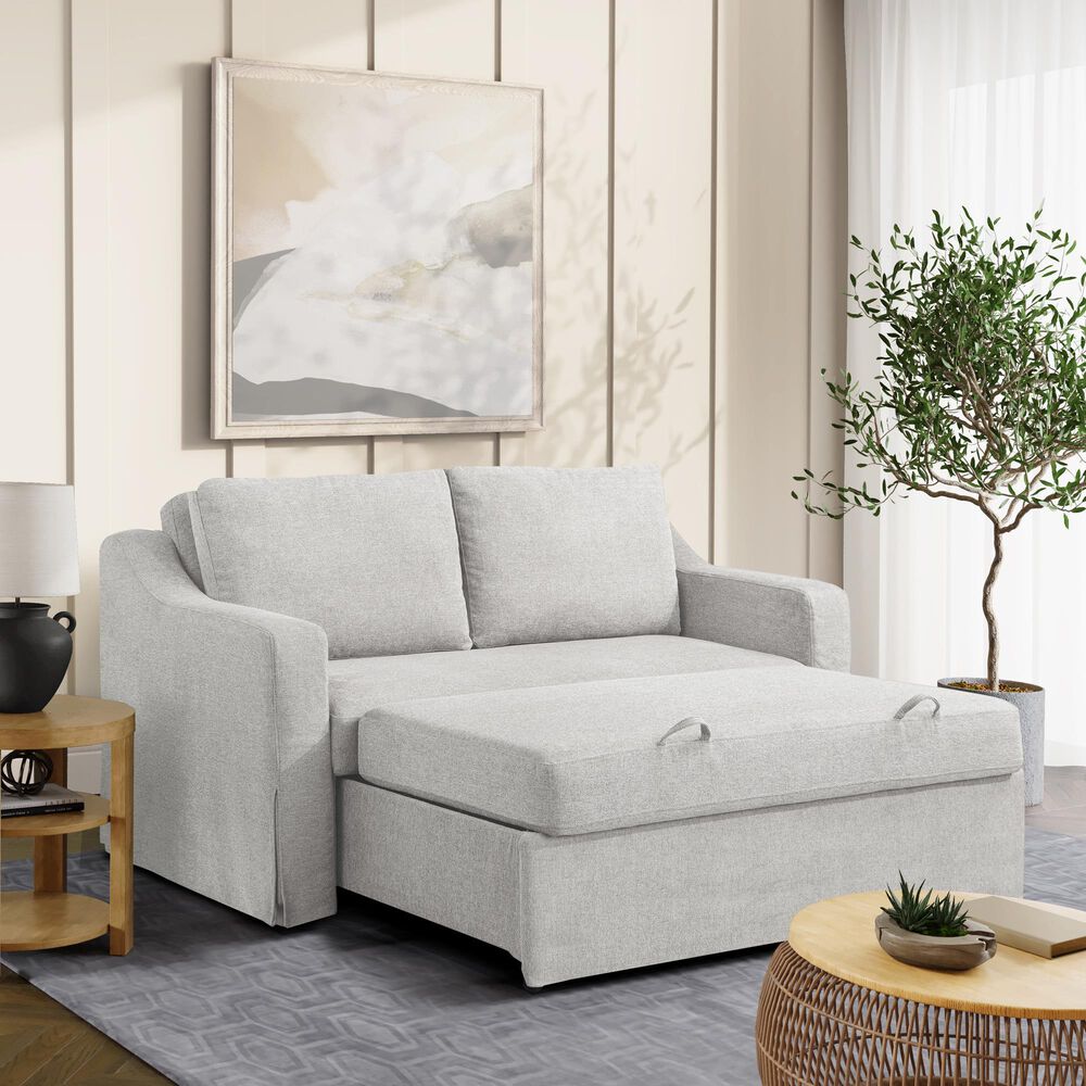 Lifestyle Solutions Haddington Convertible Loveseat in Linen, , large