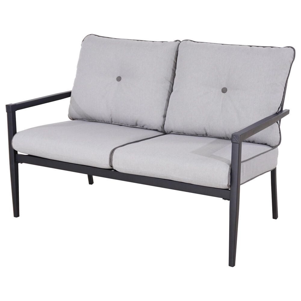 Global Note Collections Raleigh 4-Piece Patio Chat Set in Smoke Grey, , large