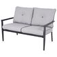 Global Note Collections Raleigh 4-Piece Patio Chat Set in Smoke Grey, , large