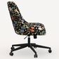 Rifle Paper Co Crafted by Cloth and Company Oxford Office Chair in Strawberry Fields Black, , large