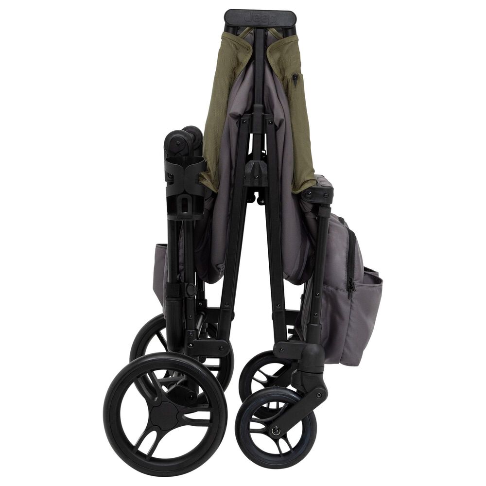 Delta Jeep Sport All-Terrain Stroller Wagon in Grey and Olive Green, , large