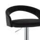 LumiSource Grotto Swivel Adjustable Bar Stool with Black Velvet Upholstery in Chrome (Set of 2), , large