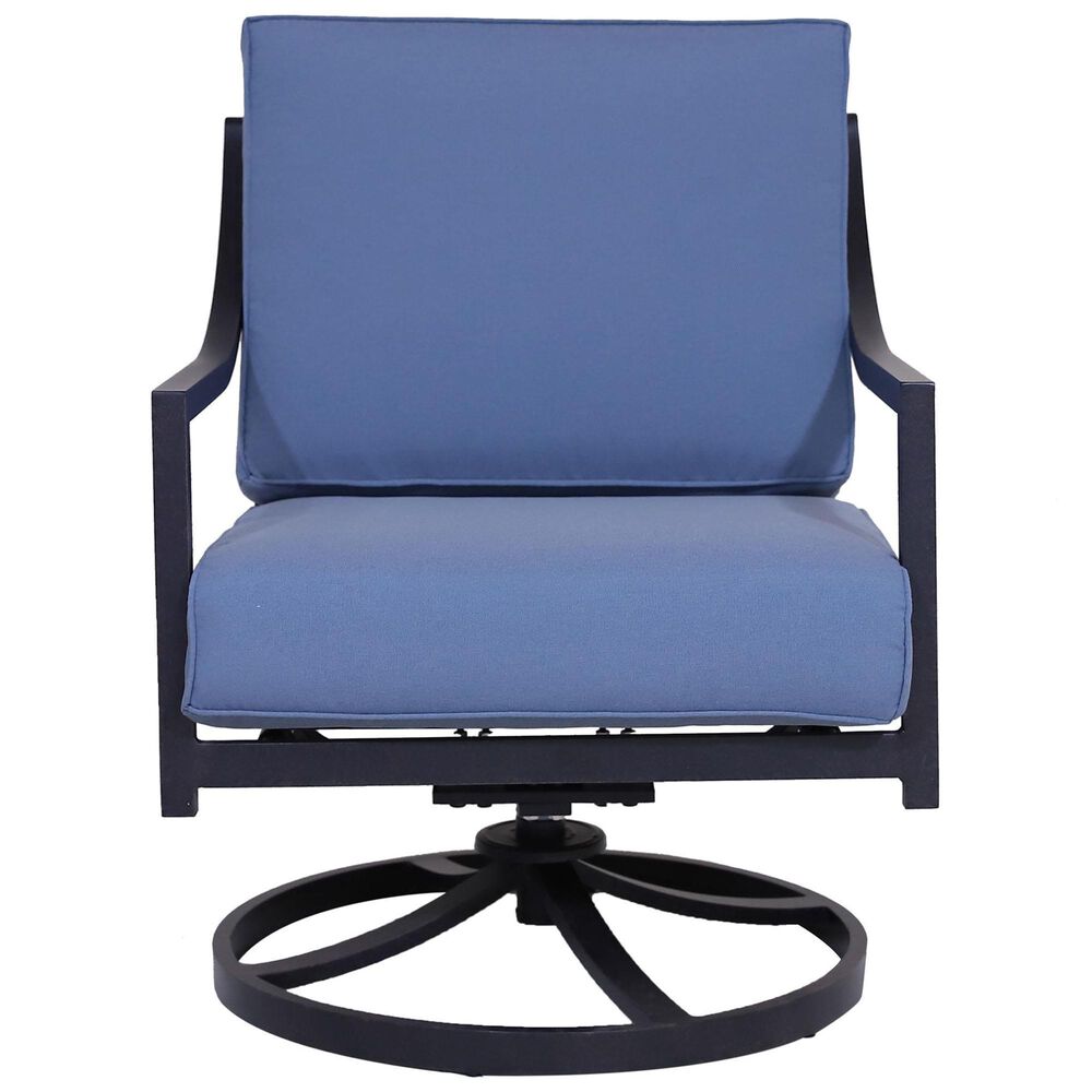 Gathercraft Charlotte Club Swivel Rocker w/ Cushion in Splendor Denim, , large