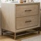 Furniture of America Sandnes 2-Drawer Nightstand in Light Oak and Gold, , large