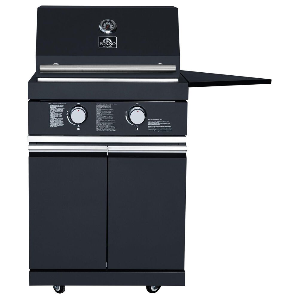 Forno All'Aperto 4-Piece Outdoor Kitchen Grill Set with Bar and Beverage Center in Black, , large