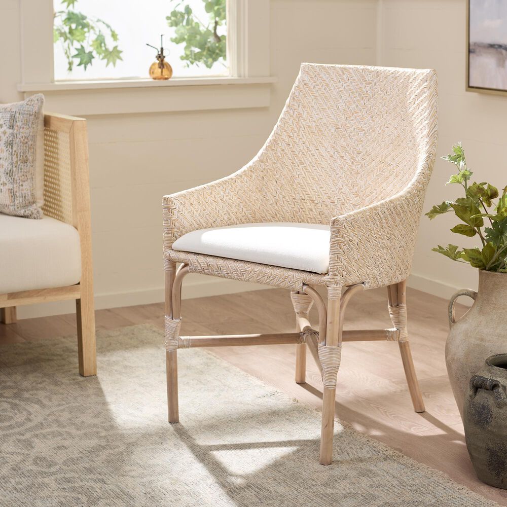 Safavieh Rikan Arm Chair in Ivory, , large
