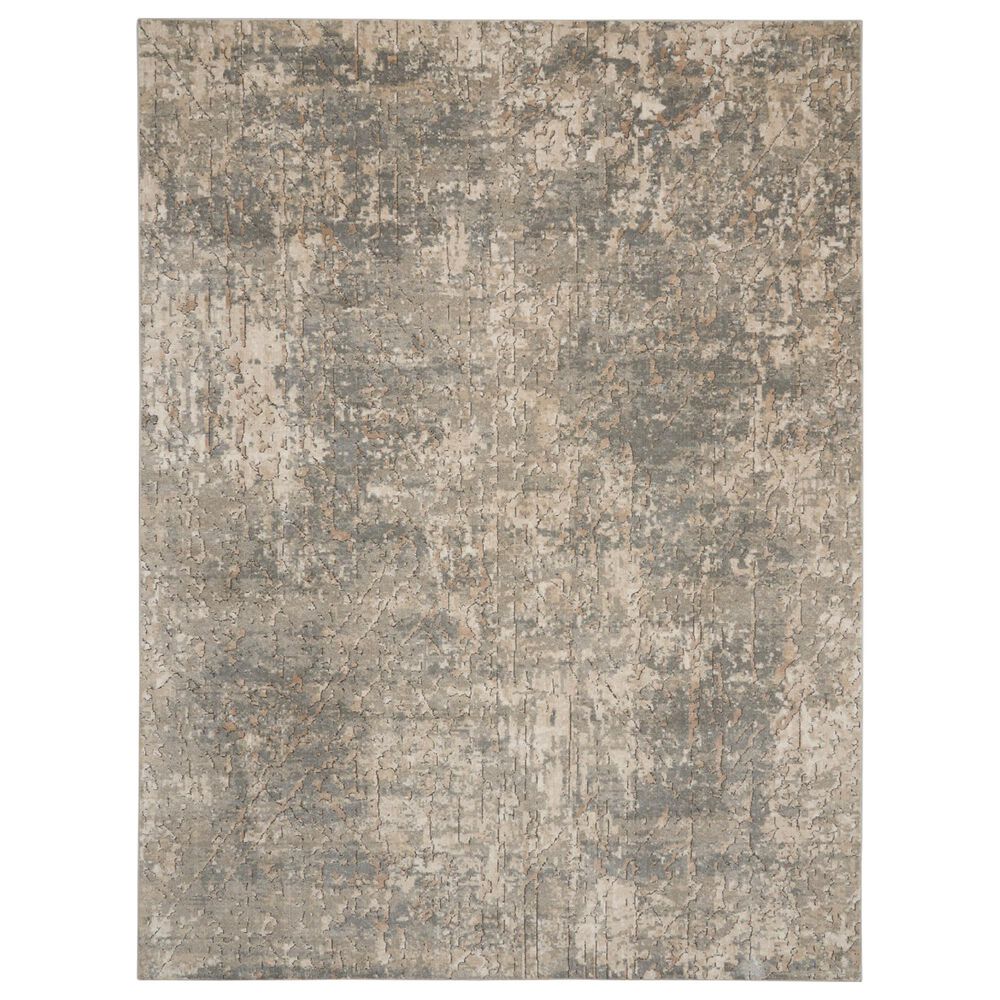 Nourison Quarry QUA03 8"10" x 11"10" Beige and Grey Area Rug, , large