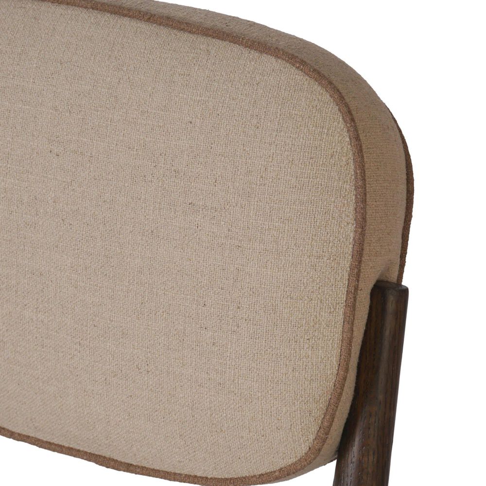 Four Hands Esther Side Chair with Antwerp Taupe Cushion in Brown Oak, , large