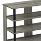 HOMLUX 5-Tier Shoe Rack in French Oak and Black, , large