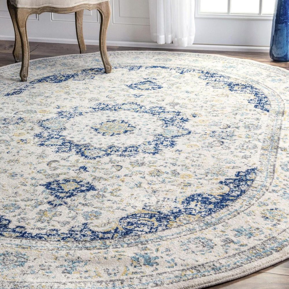 nuLOOM Bodrum RZBD07A6709O 6'7" x 9' Blue Oval Area Rug Nebraska