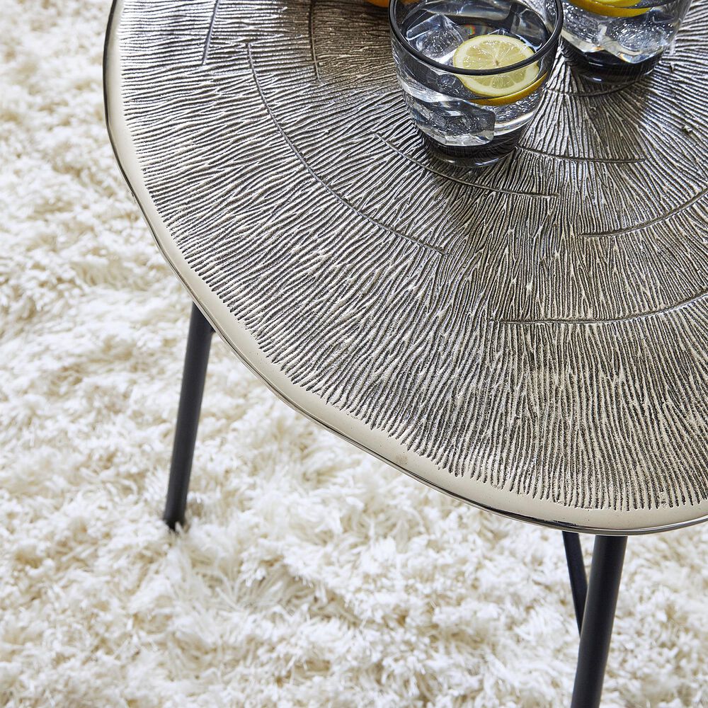 Ashley Laverford End Table in Chrome and Black, , large