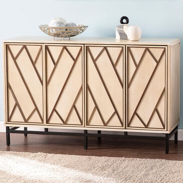Southern Enterprises Bremling Storage Buffet in Antique Cream/Black, , large