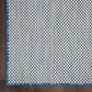 Nourison Courtyard Ivory and Blue 2" x 3" Indoor/Outdoor Area Rug, , large