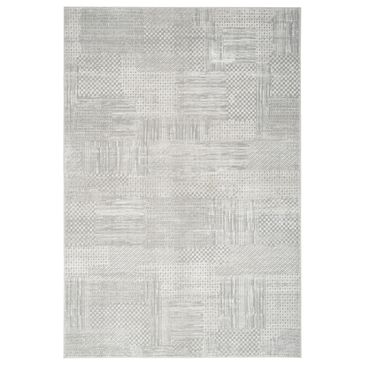 Nourison Glitz GLZ09 Silver and Grey 3"11" x 5"11" Area Rug, , large