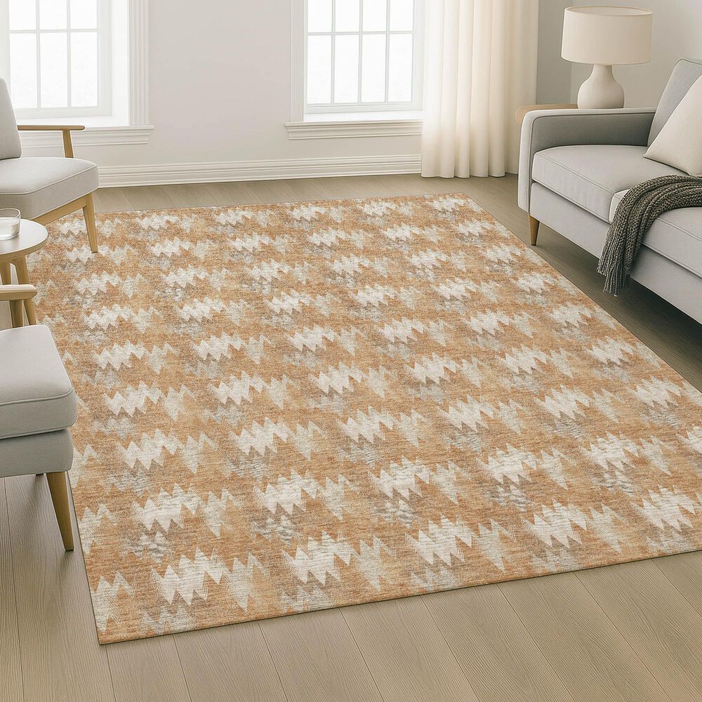 Dalyn Rug Company Soft Essentials Chevron Copper 3' x 5' Area Rug, , large