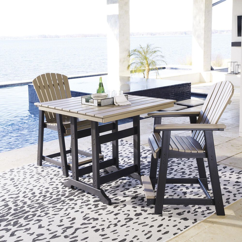 Ashley Fairen Trail Patio Counter Table in Brown and Black, , large