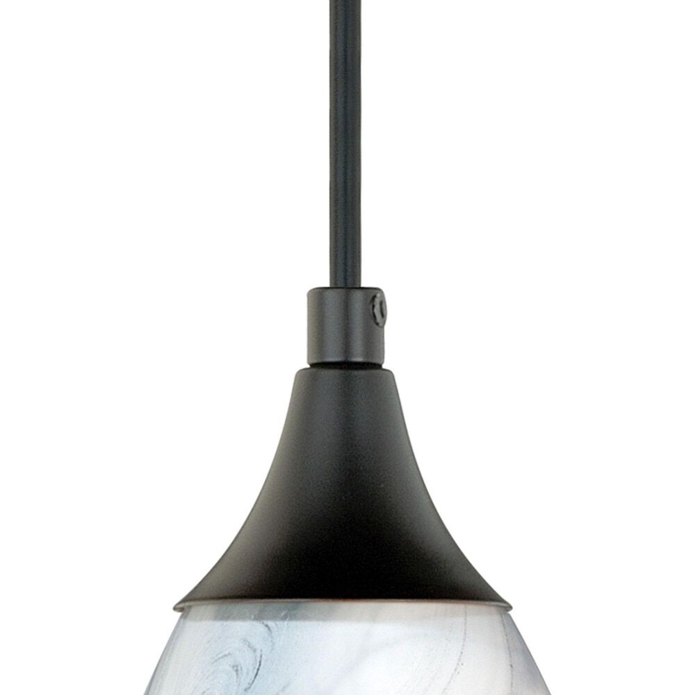 Vaxcel Milano 1-Light Mini Pendant with Marble Swirl Shade in Oil Rubbed Bronze, , large