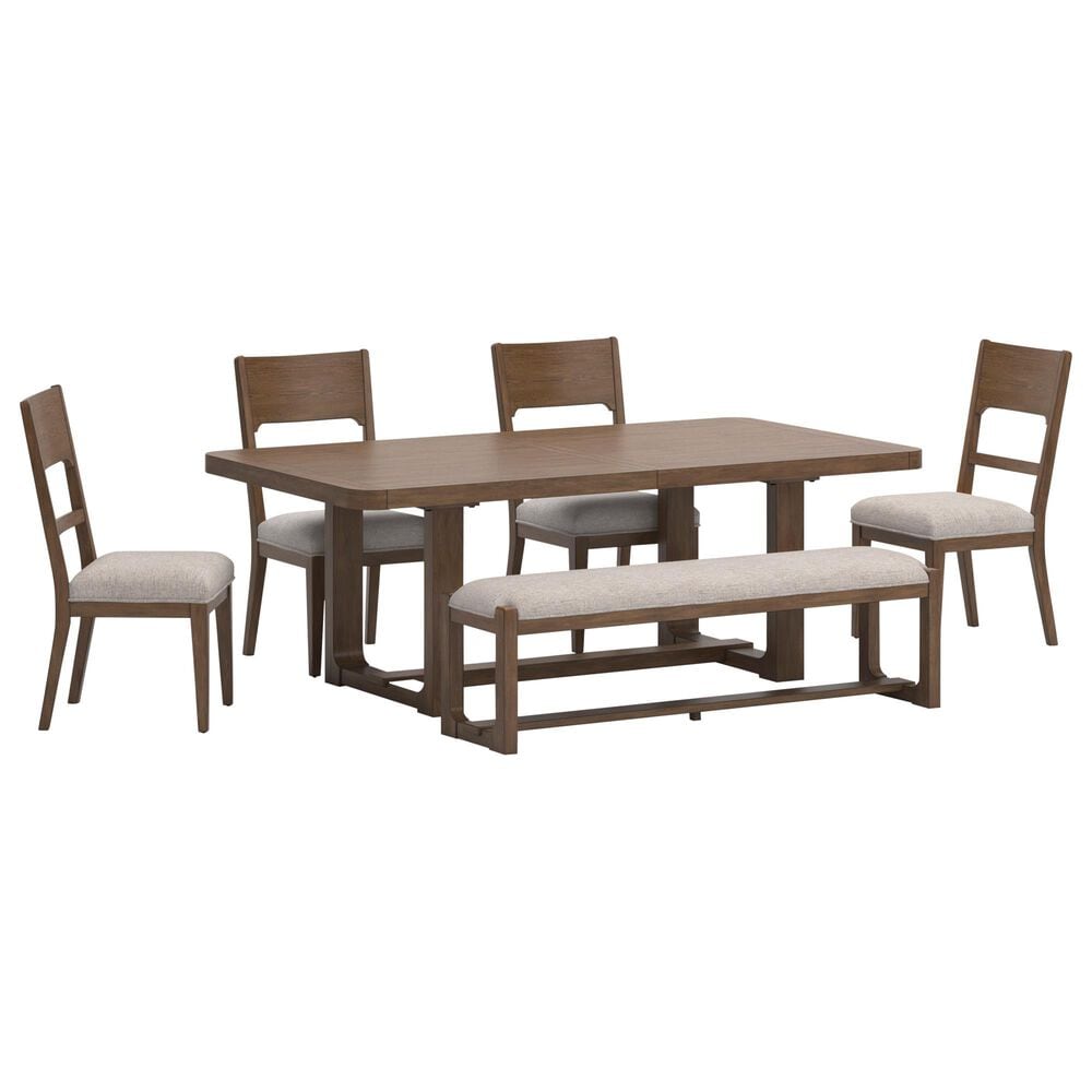 Millenium Cabalynn 6-Piece Rectangular Dining Set in Light Brown, , large
