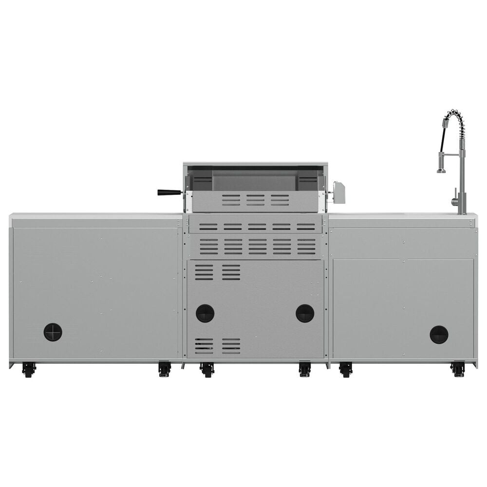 Forno Bulnes 3-Piece Outdoor Kitchen Grill Set with Beverage Center in Stainless Steel and White, , large