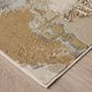 Feizy Aura Gold and Gray 12" x 15" Area Rug, , large
