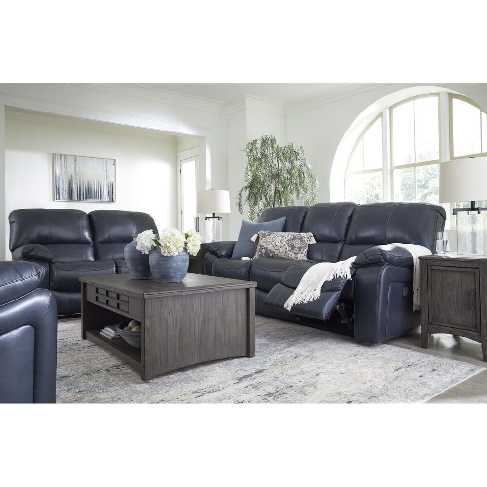 Ashley Leesworth 2-Piece Power Reclining Living Room Set in Ocean, , large