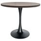 Leisuremod LeisureMod Bristol Dining table, Black Base with 36 Round Dark Walnut MDF top, , large