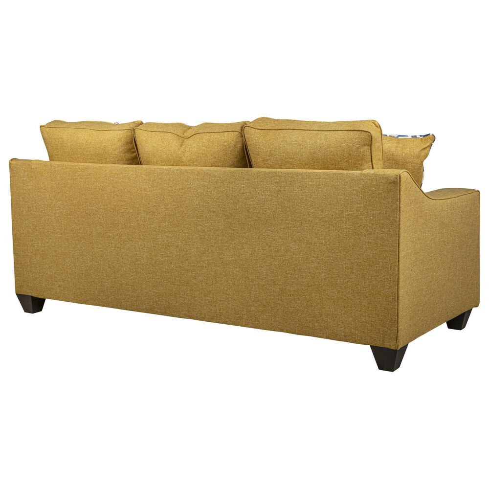 J Cooper USA Galaxy Stationary Sofa in Maze Yellow, , large