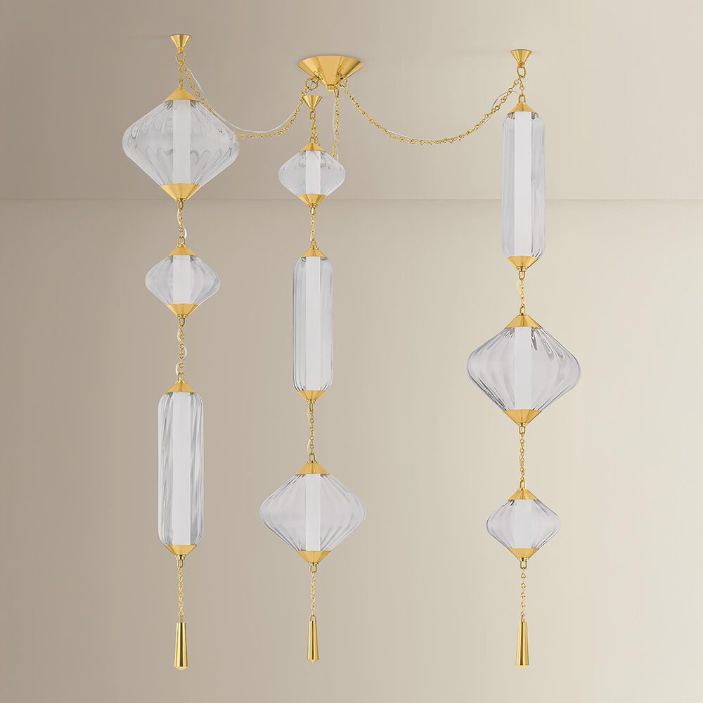 Troy Lighting Fiorello 9-Light Chandelier in Vintage Polished Brass, , large