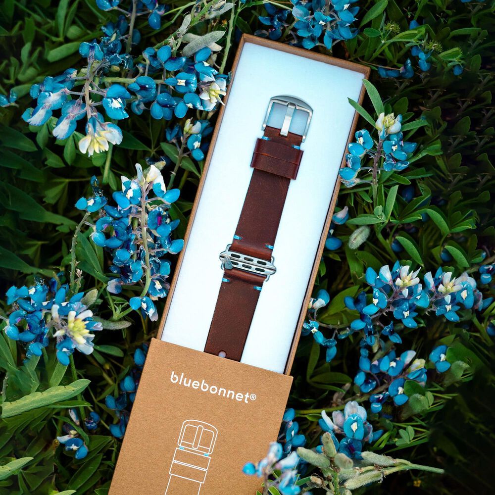 Bluebonnet Cases Band Leather for Apple Watch in Bordeaux Brown, , large