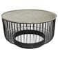 Maple and Jade Open Frame Wire Coffee Table in Black and Silver, , large