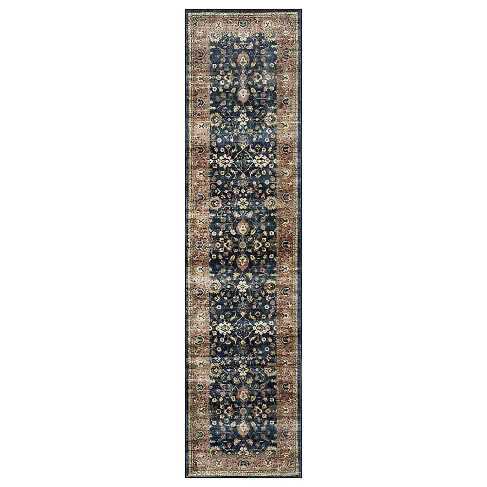 Oriental Weavers Sumter 2" x 8" Blue and Rust Runner, , large